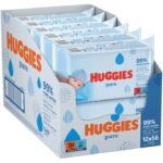 Huggies BW Pure 8+4 csomag nedves törlőkendő, 672 darab